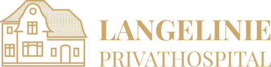 Logo med billede af hospitalet samt navnet Langelinie Privathospital